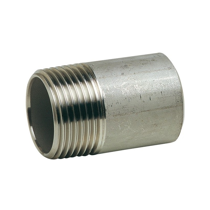 Raccord acier inox embout mâle à souder longueur 50mm - 1/4"