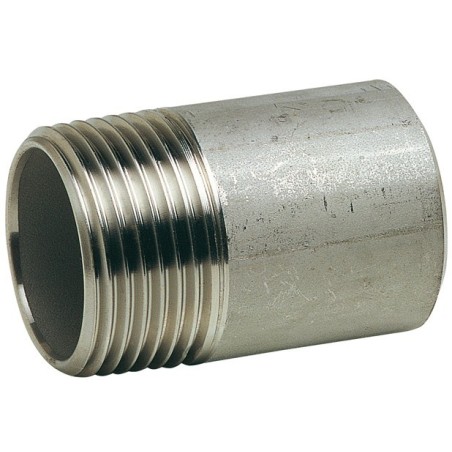 Raccord acier inox embout mâle à souder longueur 50mm - 3/8"