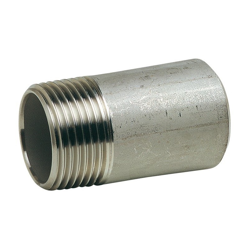 Raccord acier inox embout mâle à souder longueur 100mm - 1/4"