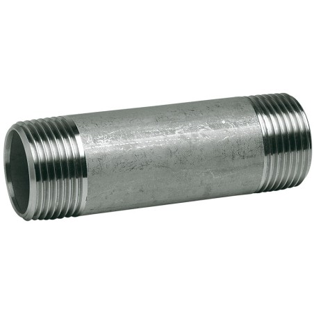 Raccord acier inox 316 mamelon tube longueur 100mm class 150 BSP - 3/8"