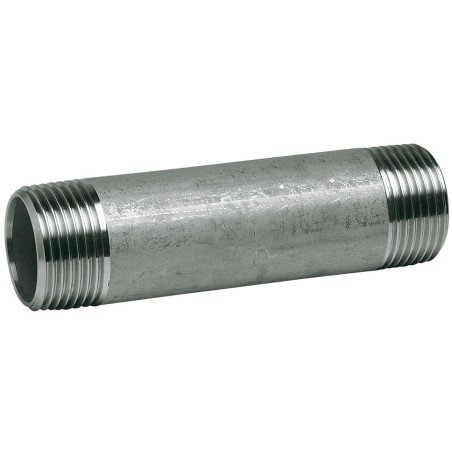 Raccord acier inox 316 mamelon tube longueur 200mm class 150 BSP - 3/8"