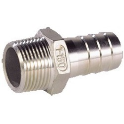 Raccord embout tétine mâle acier inox ASTM A351 CF8M - 1/4"