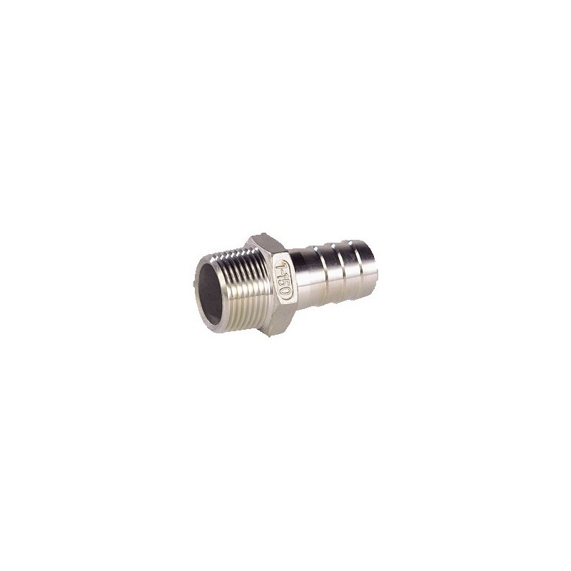 Raccord embout tétine mâle acier inox ASTM A351 CF8M - 1/4"