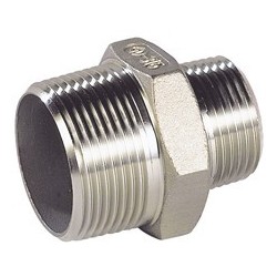 Raccord réduction mâle - mâle acier inox ASTM A351 CF8M - 3/8" - 1/8"