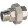 Raccord union mâle - femelle acier inox ASTM A351 CF8M BSP à portée conique - 1/4"