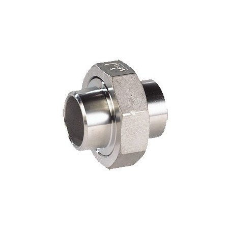 Raccord union à souder BW acier inox ASTM A351 CF8M BSP à portée conique - 1/4" - 8 Ø