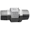 Raccord union 3 pièces usinés mâle - mâle acier inox ASTM A312 F316L BSP - 3/8"