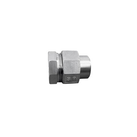 Raccord union 3 pièces usinés femelle à souder BW acier inox ASTM A312 F316L BSP - 3/8"