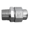 Raccord union 3 pièces usinés mâle à souder BW acier inox ASTM A312 F316L BSP - 1/4"