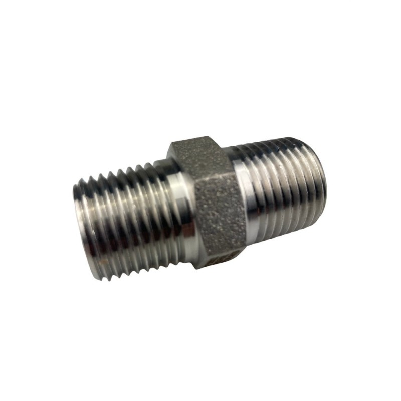 Mamelon Mâle hexagonal NPT inox 316L série 3000 - DN8 ~ 1/4'' ~ Ø13.50